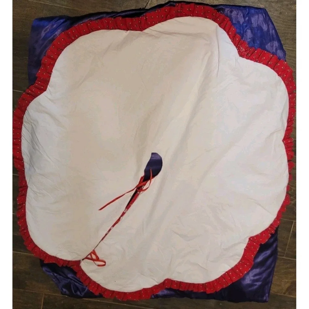VTG Tree Skirt Christmas Snowman 